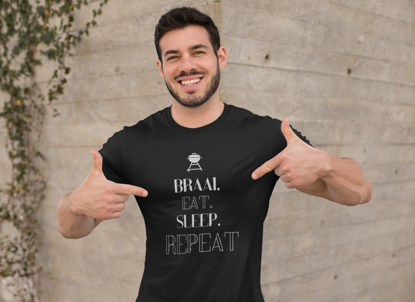 Braai, eat, sleep, repeat Mens T Shirt