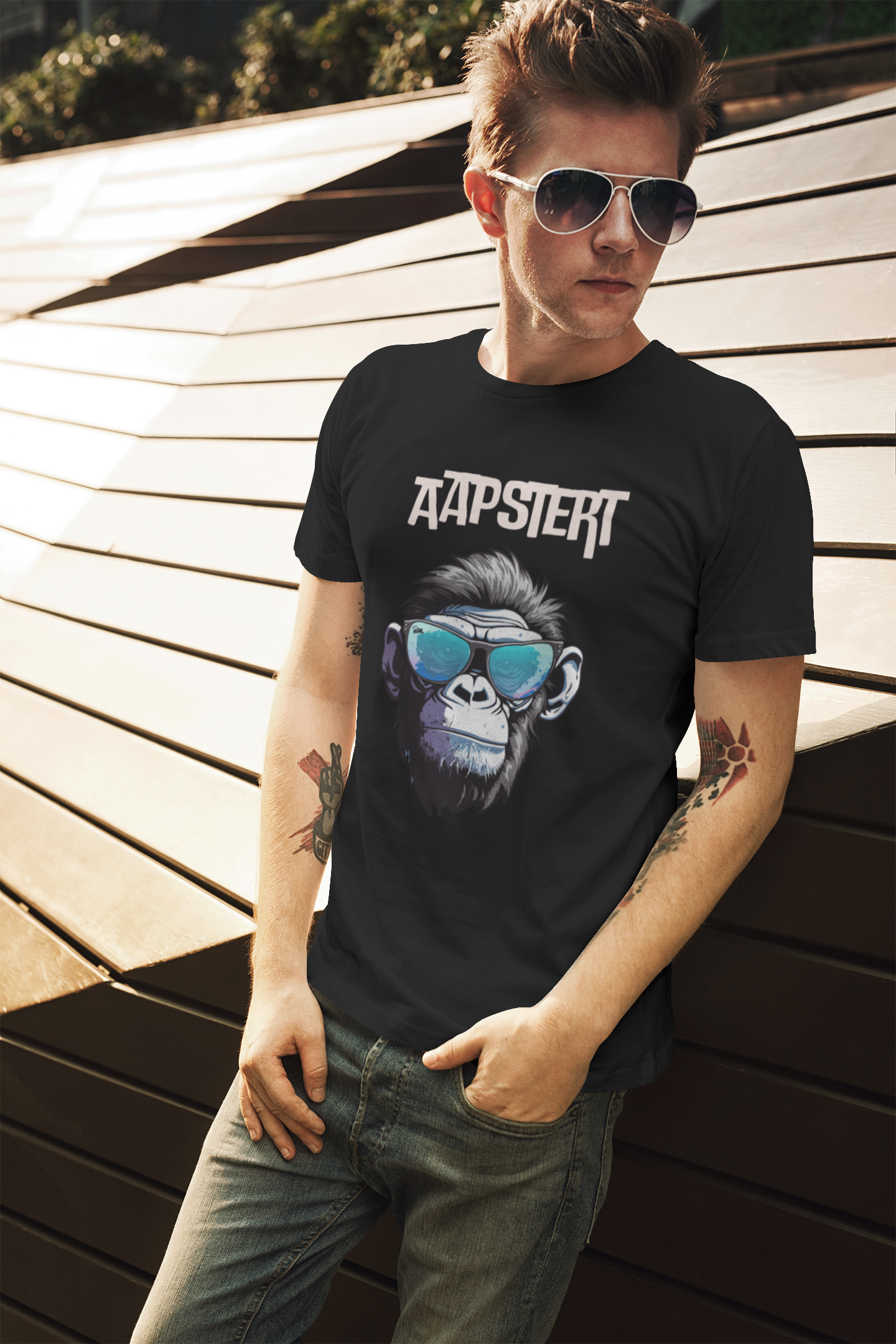 Aapstert mens T shirt